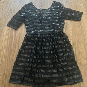 Max & Cleo Black Sequence Dress